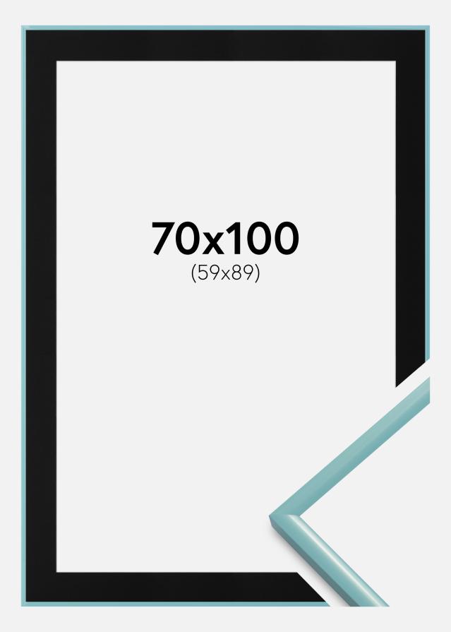 Ramme New Lifestyle Turkis 70x100 cm - Passepartout Sort 60x90 cm