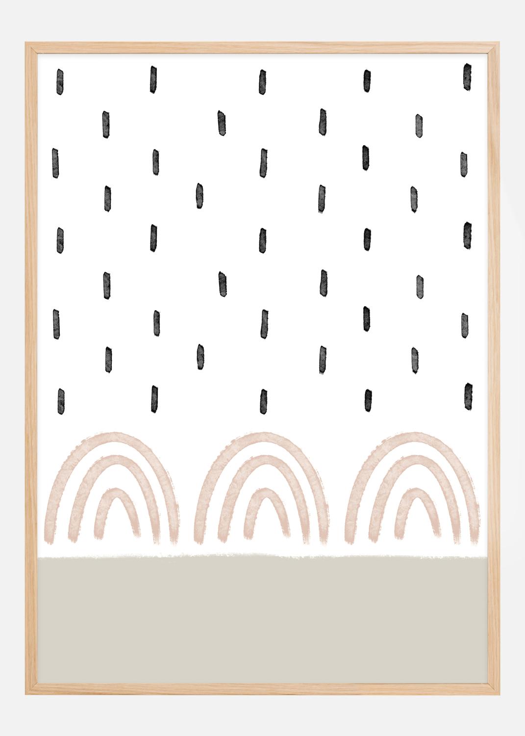 Product Image for Rain on Rainbows Plakat (21x29.7 cm (A4))