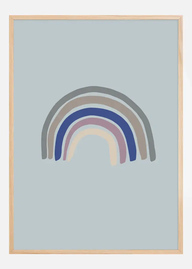 Rainbow Blue Plakat