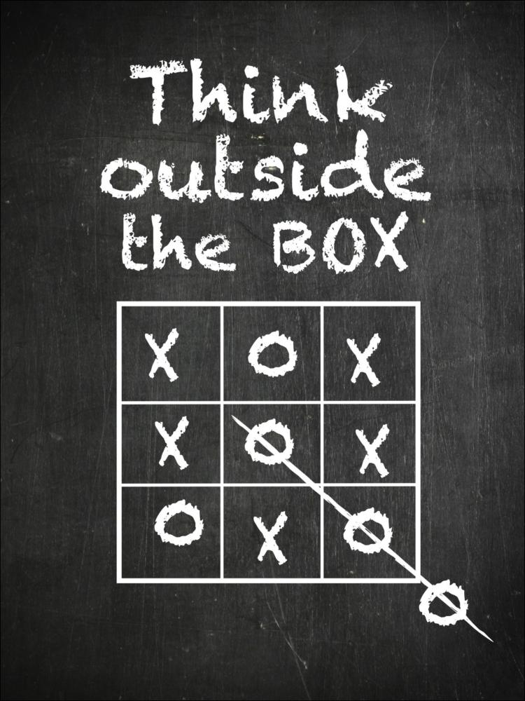 Think outside the box - 50x70 cm