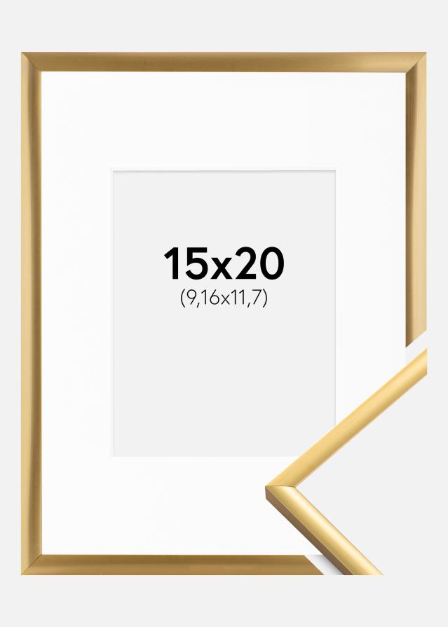 Ramme New Lifestyle Shiny Gold 15x20 cm - Passepartout Hvid 4x5 inches
