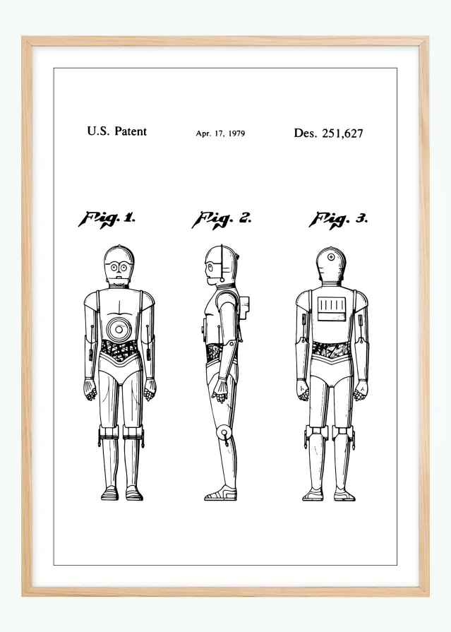 Patenttegning - Star Wars - C-3PO Plakat