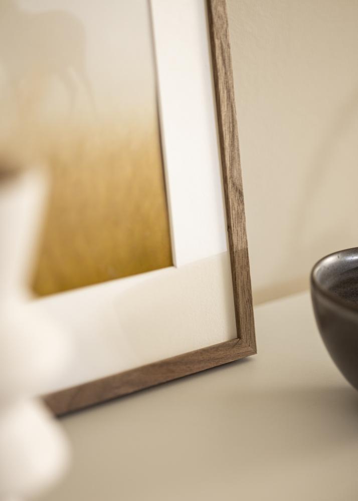 Ramme Soul Walnut Veneer 40x60 cm - Passepartout Hvid 25x50 cm