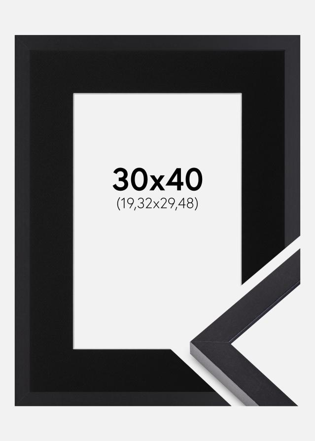 Ramme Selection Sort 30x40 cm - Passepartout Sort 8x12 inches