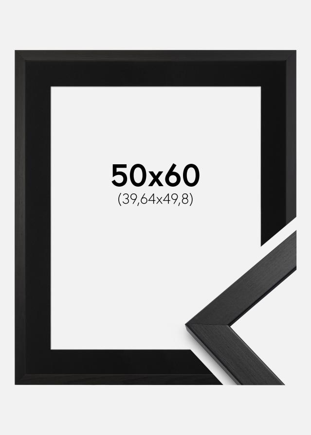 Ramme Stilren Sort 50x60 cm - Passepartout Sort 16x20 inches