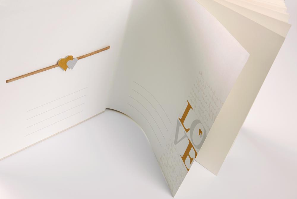 Comunità Bryllupsalbum - 28x30,5 cm (50 Hvide sider / 25 blade)