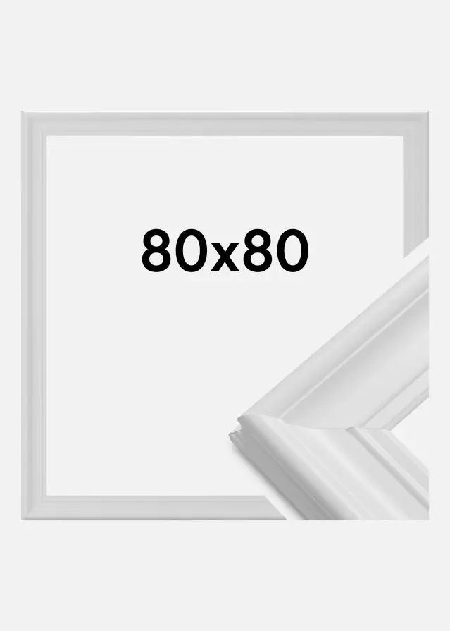 Ramme Mora Premium Akrylglas Hvid 80x80 cm