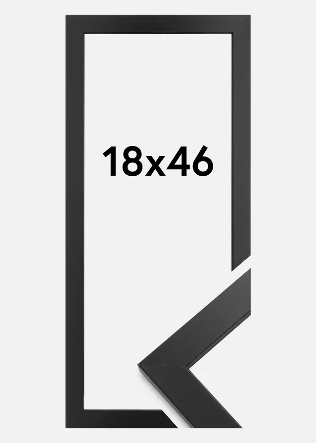 Ramme Black Wood Akrylglas 18x46 cm