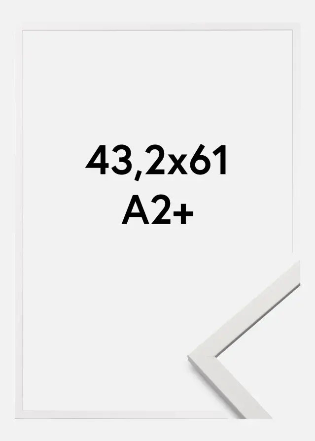 Ramme Edsbyn Akrylglas Hvid 43,2x61 cm (A2+)
