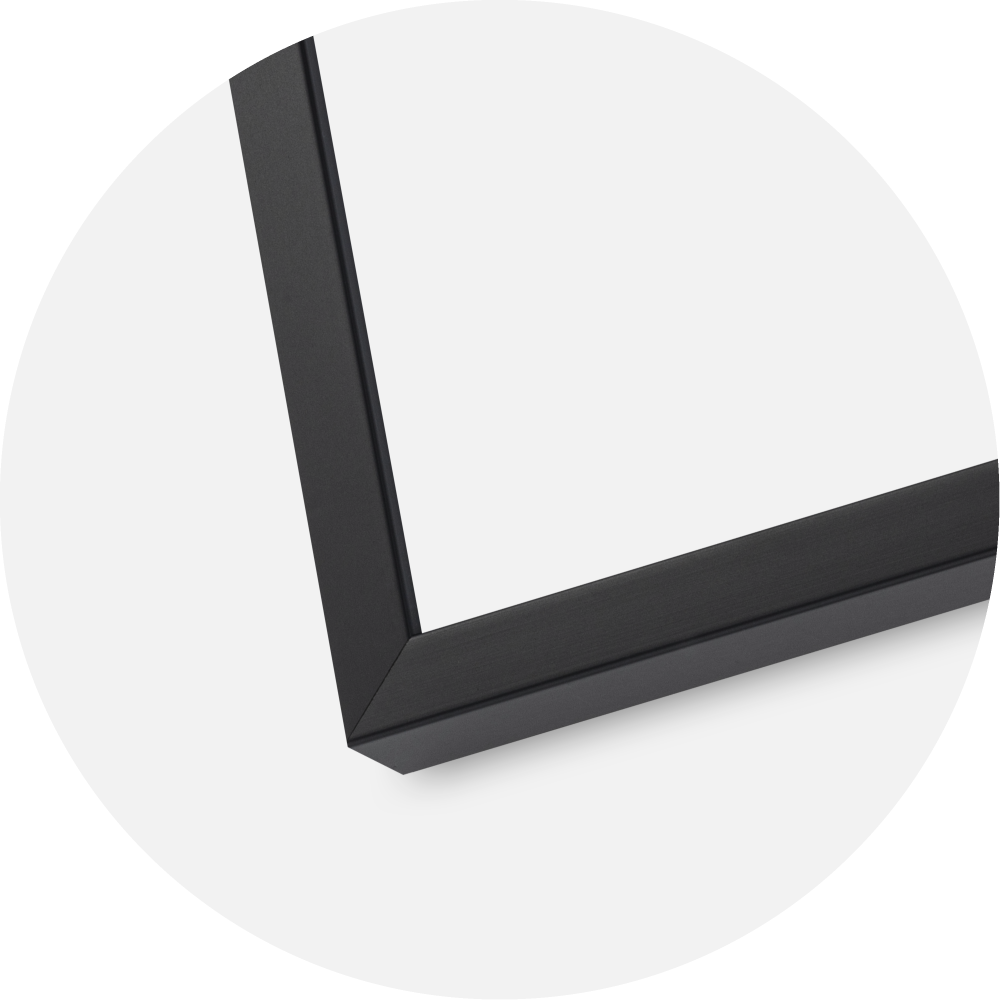 Ramme E-Line Wide Sort 70x100 cm - Passepartout Sort 62x93 cm