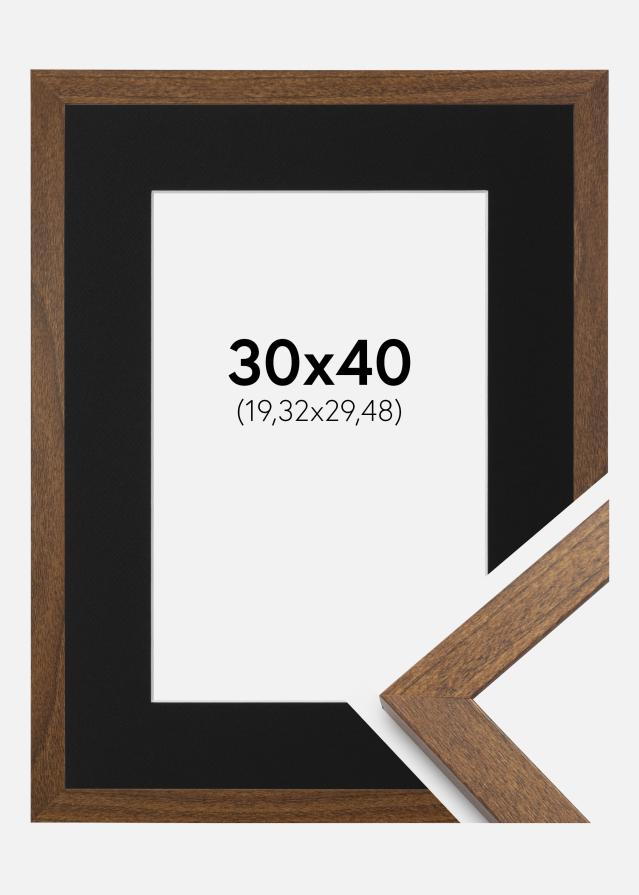 Ramme Stilren Warm Brown 30x40 cm - Passepartout Sort 8x12 inches