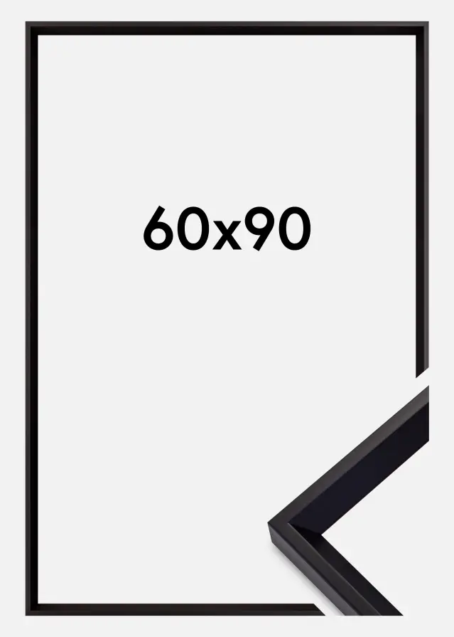 Ramme Globe Akrylglas Sort 60x90 cm