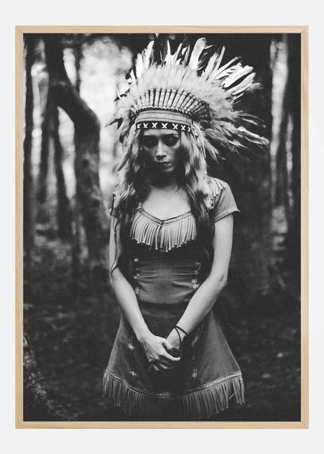 Product Image for Black and White Mood in the Forest Plakat (50x70 cm)