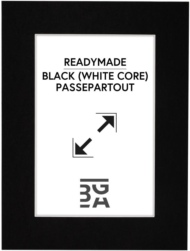 Passepartout Canson Sort (Hvid kerne) 15x20 cm (10x14)