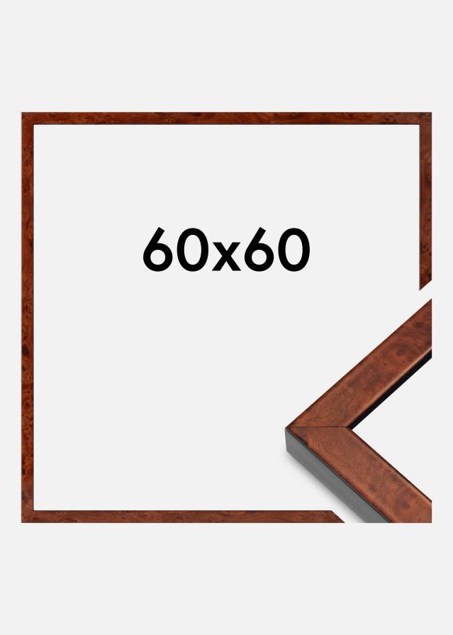 Ramme Hermes Akrylglas Burr Walnut 60x60 cm