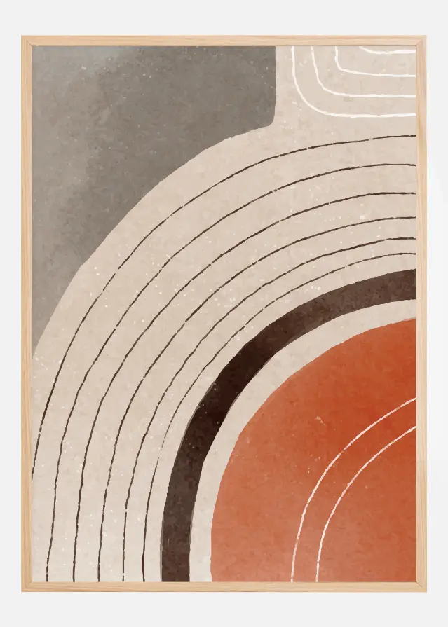 Orange Minimal Shapes II Plakat