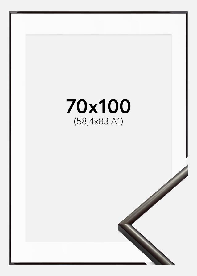 Ramme New Lifestyle Espresso Brown 70x100 cm - Passepartout Hvid 59,4x84 cm (A1)