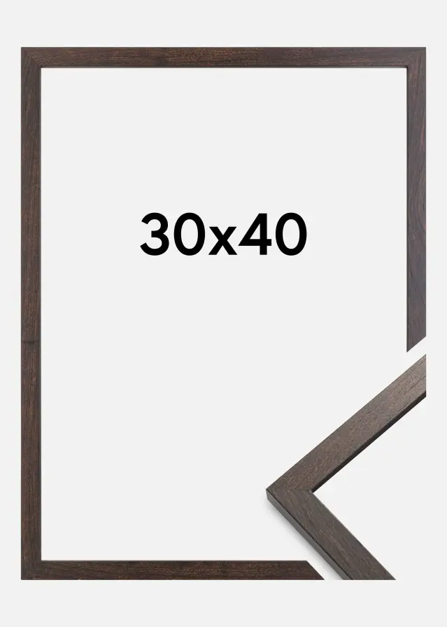 Ramme Trendy Akrylglas Valnød 30x40 cm