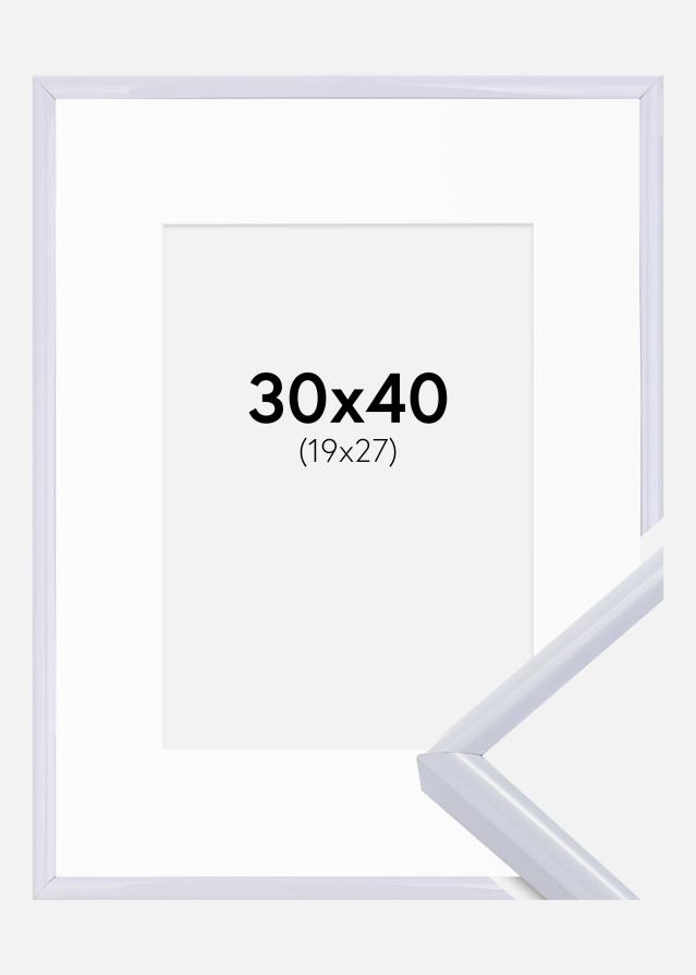 Ramme Victoria Hvid 30x40 cm - Passepartout Hvid 20x28 cm