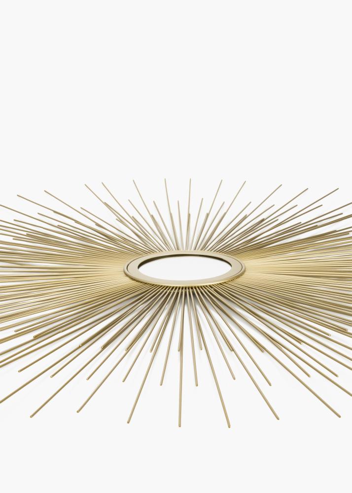 KAILA Rundt Spejl Sunrays - Guld 80 cm Ø