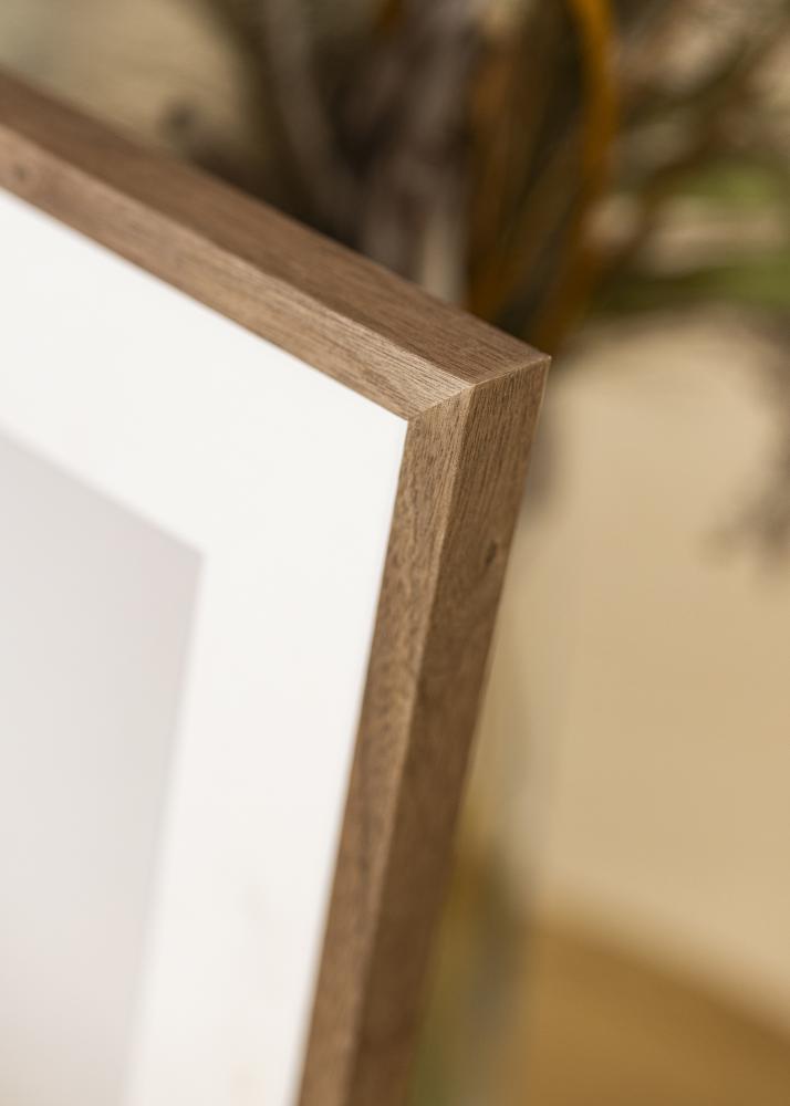 Ramme Soul Walnut Veneer 40x60 cm - Passepartout Hvid 25x50 cm