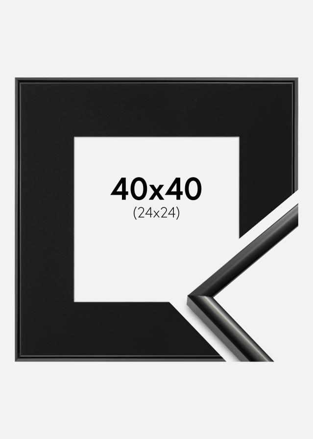 Ramme New Lifestyle Sort 40x40 cm - Passepartout Sort 25x25 cm