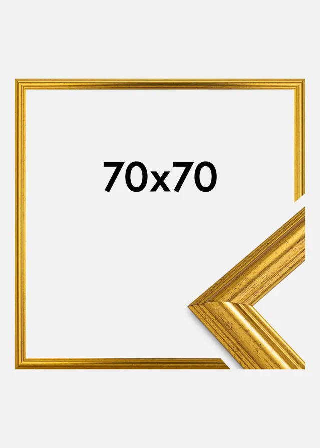 Ramme Vestkysten Guld 70x70 cm