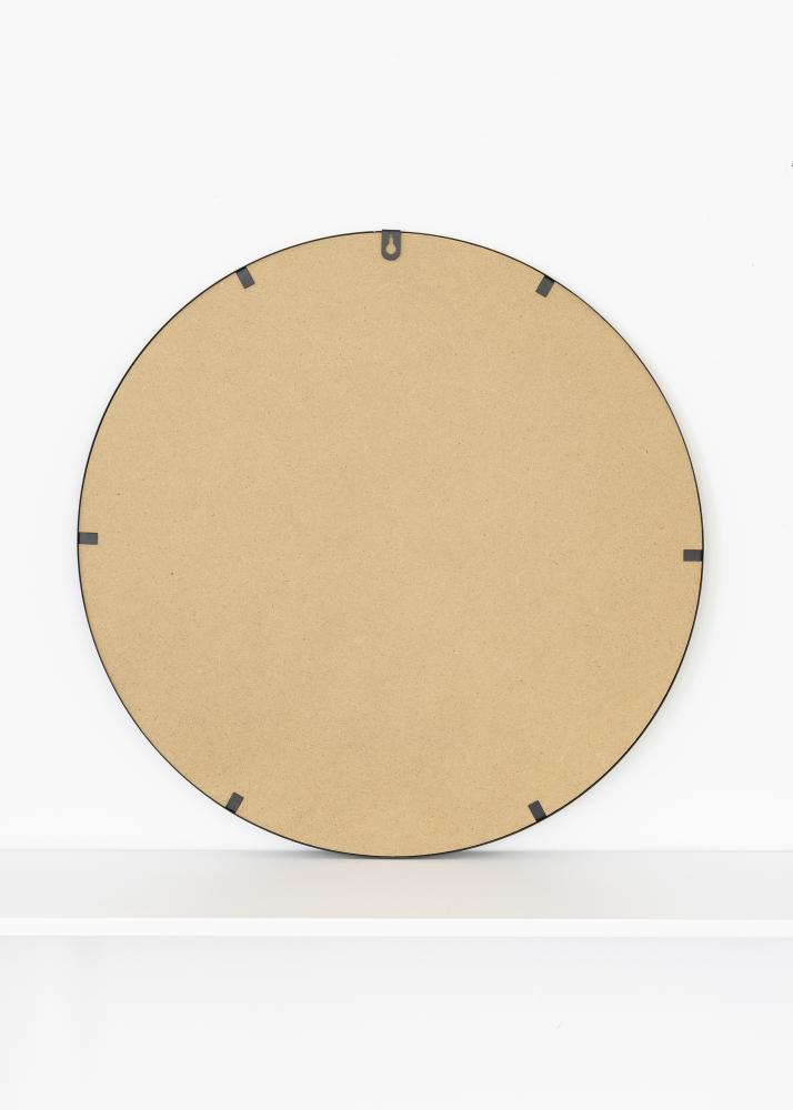 KAILA Rundt Spejl Triangles - Sort 55 cm Ø