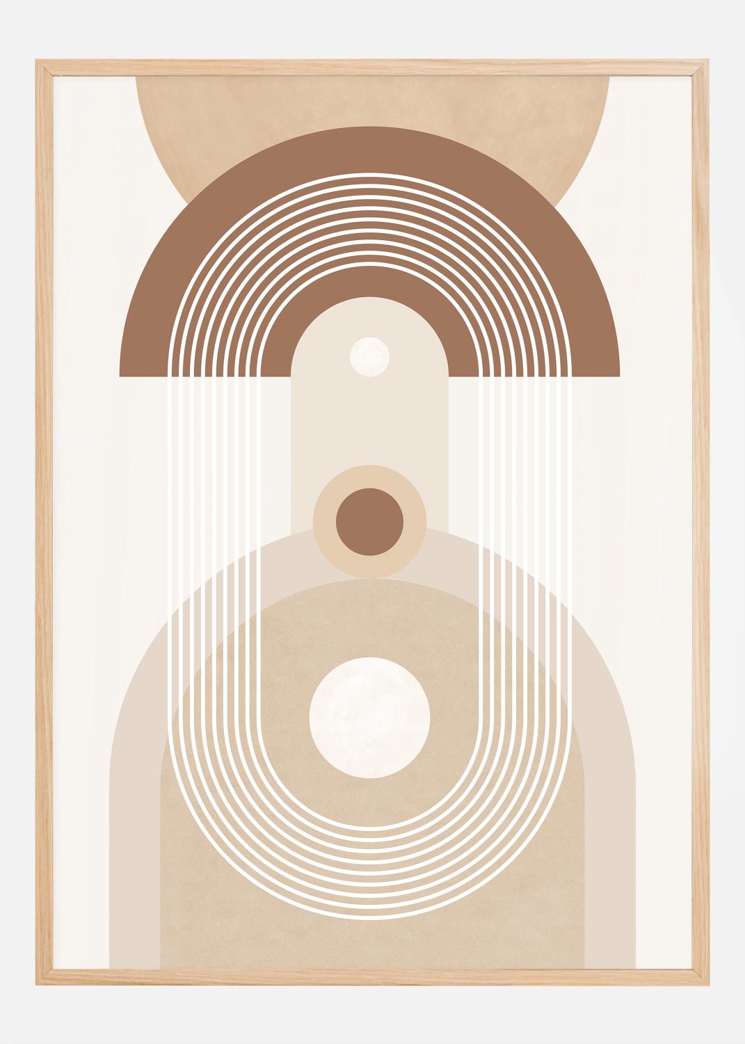 Product Image for Beige Mid Century Poster No.3 Plakat (21x29.7 cm (A4))