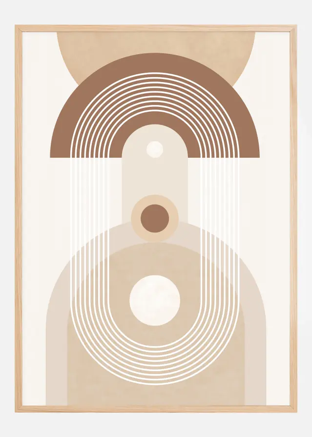 Beige Mid Century Poster No.3 Plakat
