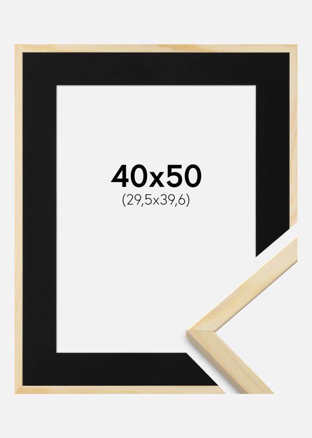 Ramme Galant Fyr 40x50 cm - Passepartout Sort 12x16 inches