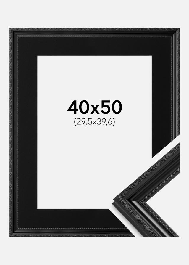 Ramme Abisko Sort 40x50 cm - Passepartout Sort 12x16 inches