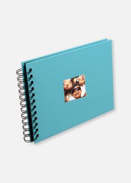 Fun Spiralalbum Turkis - 23x17 cm (40 Sorte sider / 20 blade)