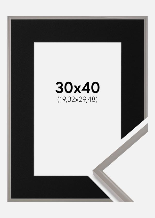 Ramme New Lifestyle Earth Grey 30x40 cm - Passepartout Sort 8x12 inches