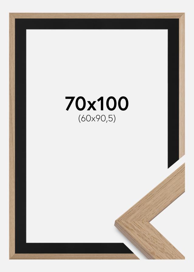 Ramme Trendline Eg 70x100 cm - Passepartout Sort 61x91,5 cm