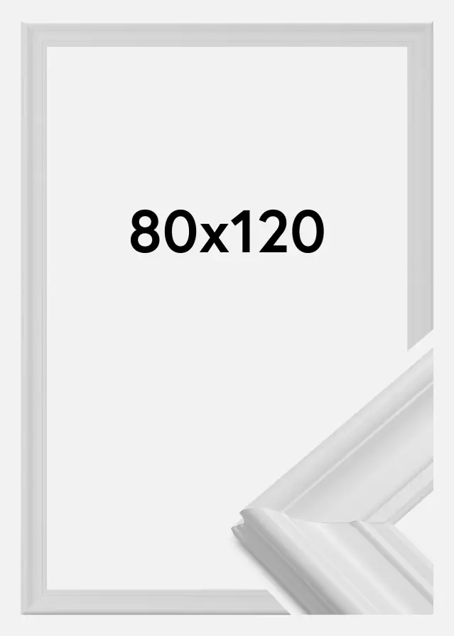 Ramme Mora Premium Akrylglas Hvid 80x120 cm
