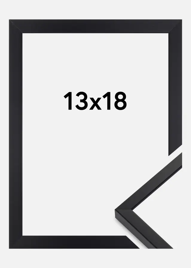 Ramme E-Line Akrylglas Sort 13x18 cm