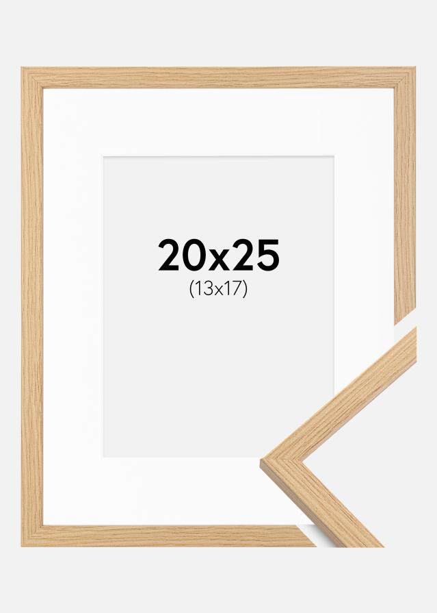 Ramme Galant Eg 20x25 cm - Passepartout Hvid 14x18 cm