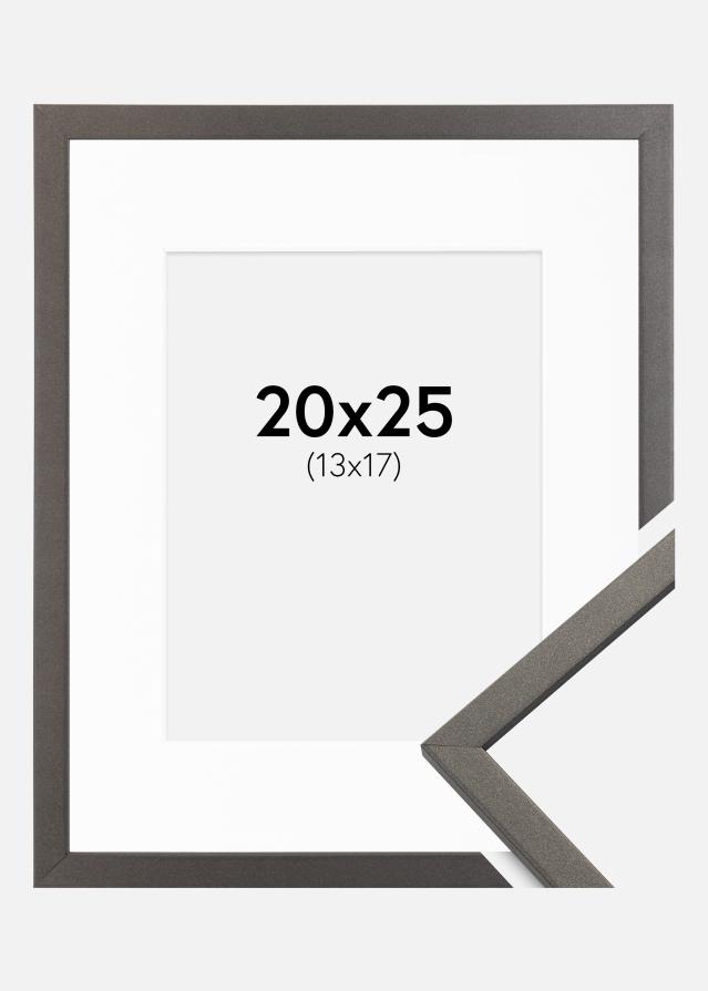 Ramme Edsbyn Grafit 20x25 cm - Passepartout Hvid 14x18 cm