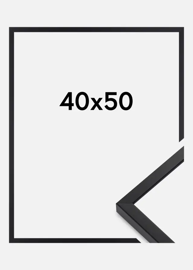 Ramme E-Line Akrylglas Sort 40x50 cm