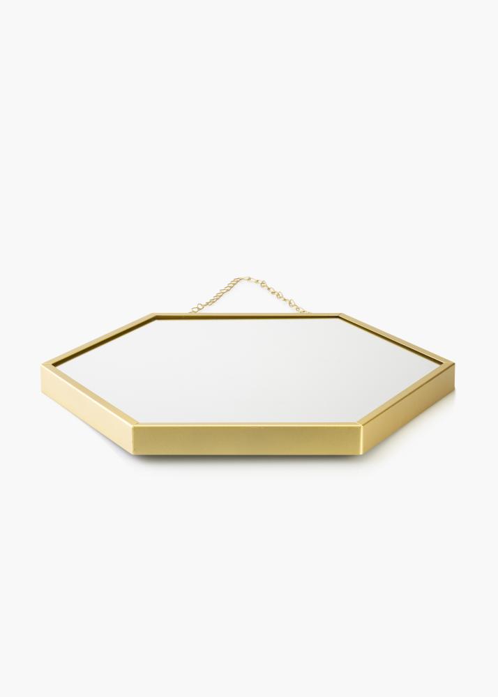 KAILA Spejl Hex Chain - Guld 39x45 cm