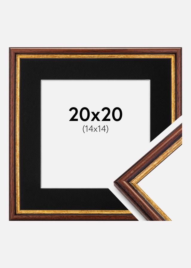 Ramme Horndal Brun 20x20 cm - Passepartout Sort 15x15 cm