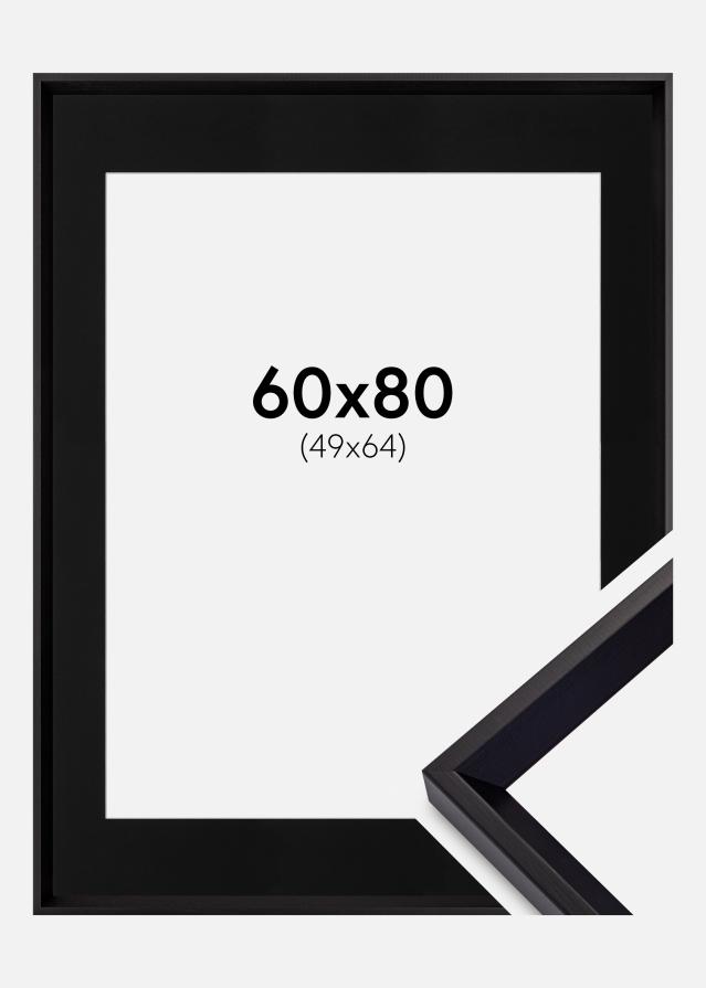 Ramme Globe Sort 60x80 cm - Passepartout Sort 50x65 cm