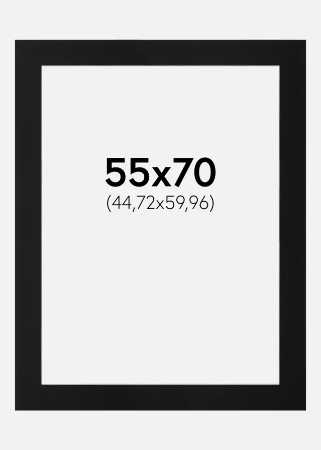 Passepartout Canson Sort (Hvid kerne) 55x70 cm (44,72x59,96)