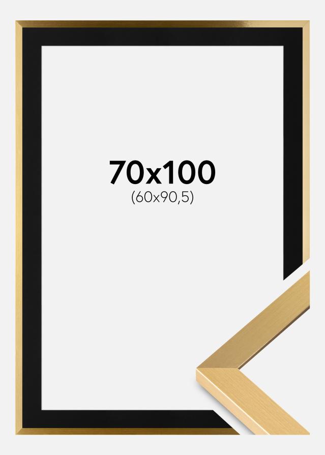Ramme Selection Guld 70x100 cm - Passepartout Sort 61x91,5 cm