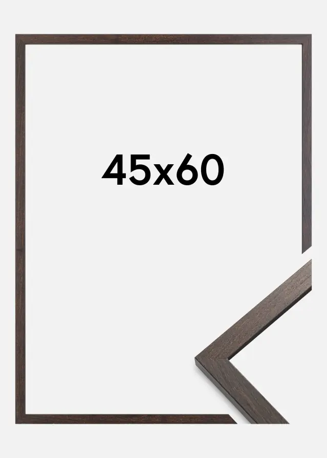 Ramme Trendy Akrylglas Valnød 45x60 cm