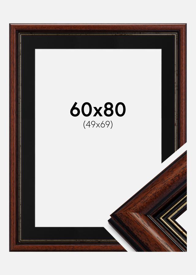 Ramme Old Retro 60x80 cm - Passepartout Sort 50x70 cm
