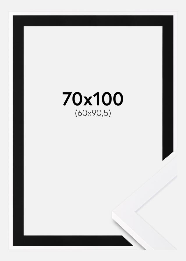 Ramme Selection Hvid 70x100 cm - Passepartout Sort 61x91,5 cm