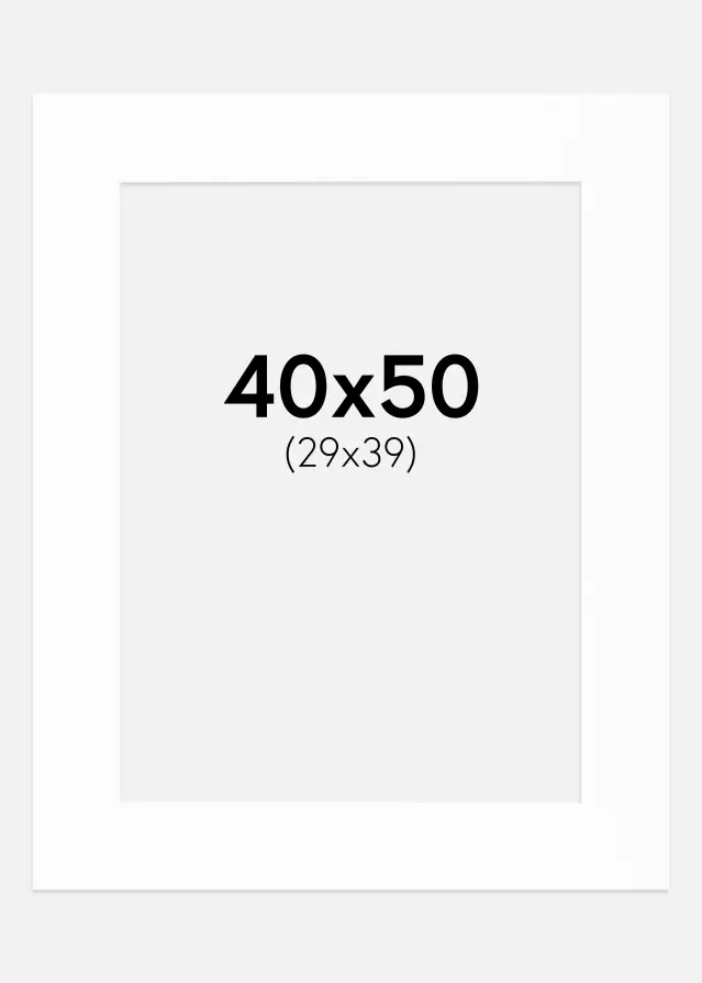 Passepartout Canson Hvid (Hvid kerne) 40x50 cm (29x39)