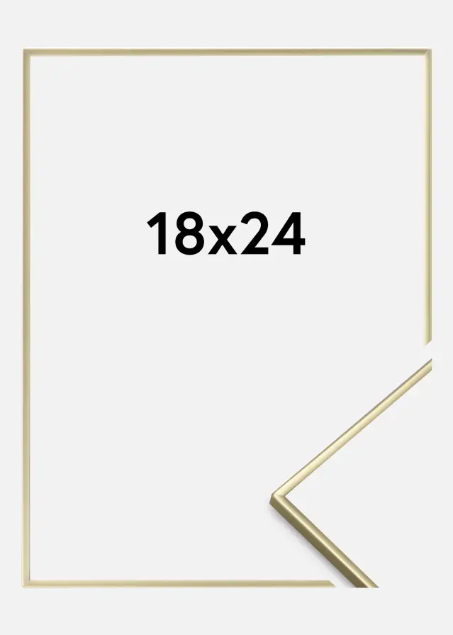 Ramme Glat metal Guld 18x24 cm